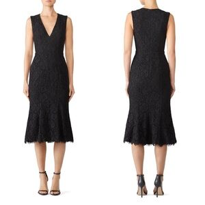 Fame & Partners | The Bianca Dress Black Lace Mermaid Midi